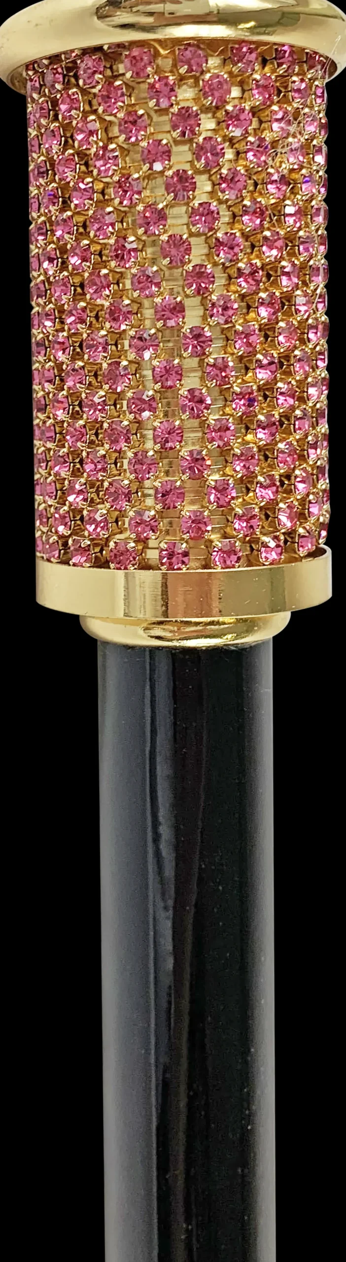 Wonderful Walking Stick For Ceremony with pink crystals