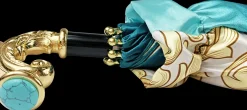 Wonderful women's umbrella, finished in fine gradient turquoise